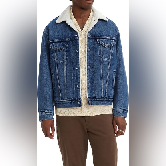 Levi's Other - Levi’s Vintage Fit Sherpa Denim Trucker Jacket Men’s Size Small